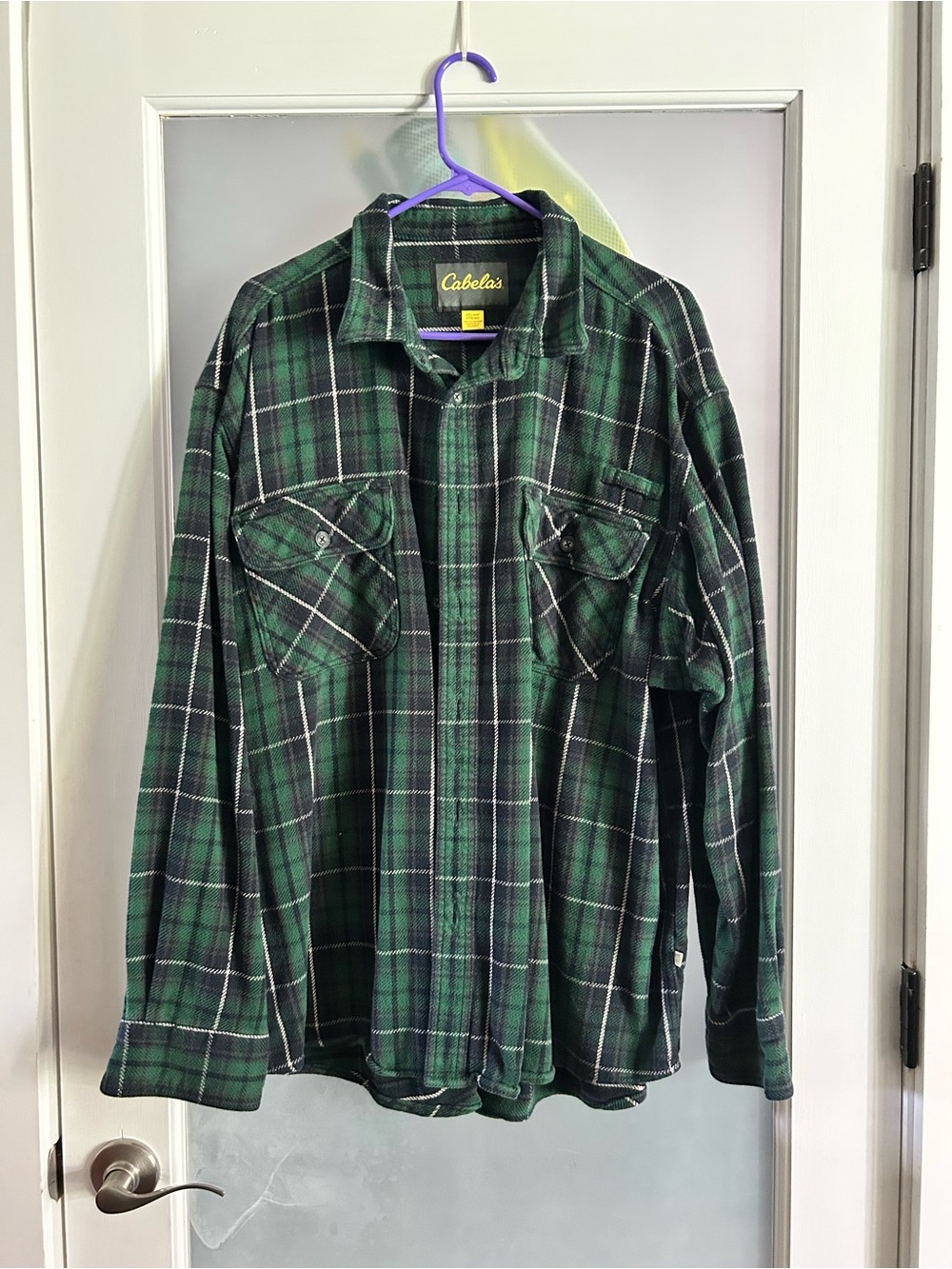 Men's Green Plaid Heavy Flannel Shirt